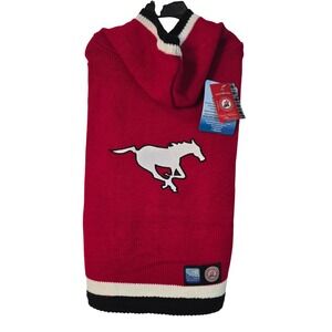 🆕️ - CFL Calgary Stampeders Dog Sweater Hoodie Red Tog Petwear Large 18-20 NEW